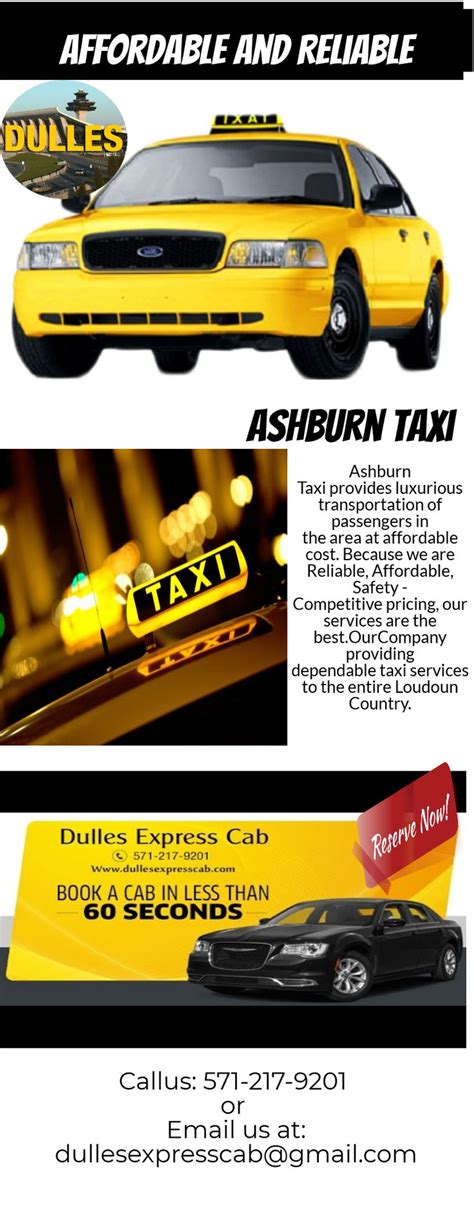 Ashburn Cab – Reliable Taxi Transportation for Ashburn, VA。